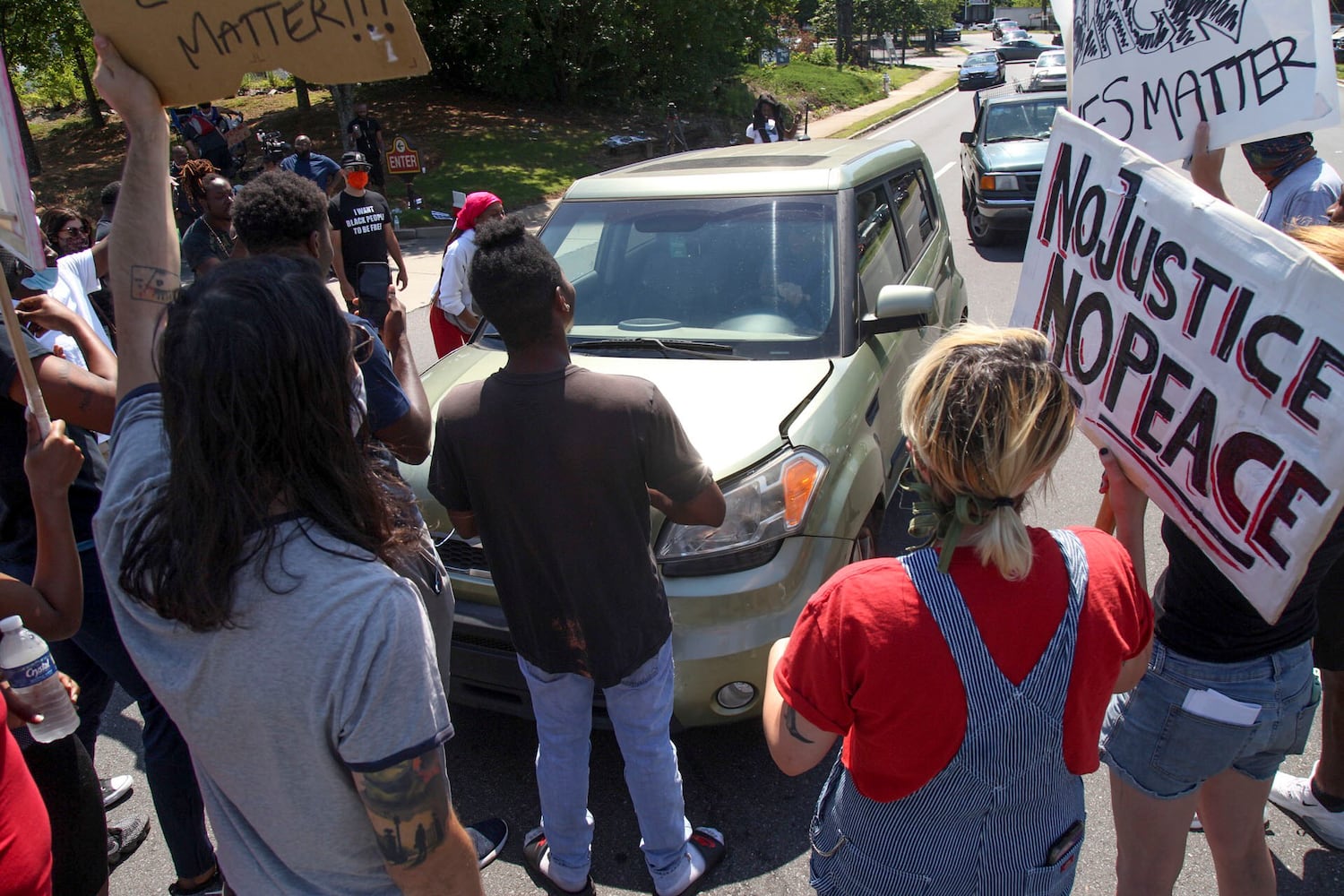 PHOTOS: Protesters hold demonstration in Atlanta over police shooting of Rayshard Brooks