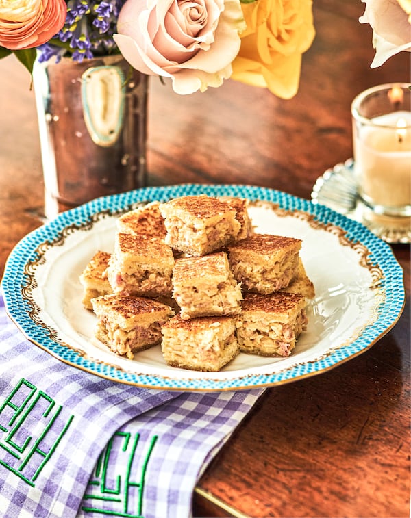 You might be tempted not to share Mini Croque-Monsieurs, from “Occasions to Celebrate: Cooking and Entertaining With Style” by Alex Hitz (Rizzoli, $45). (Courtesy of Iain Bagwell)