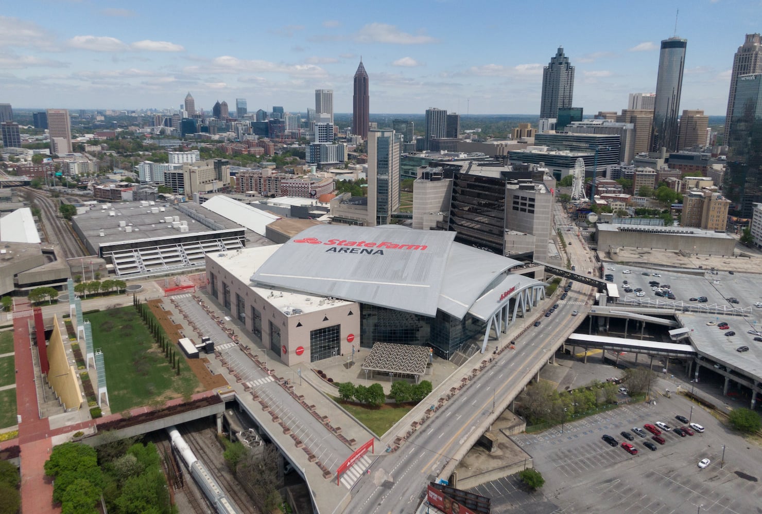 Photos: All quiet at the site for the Final Four