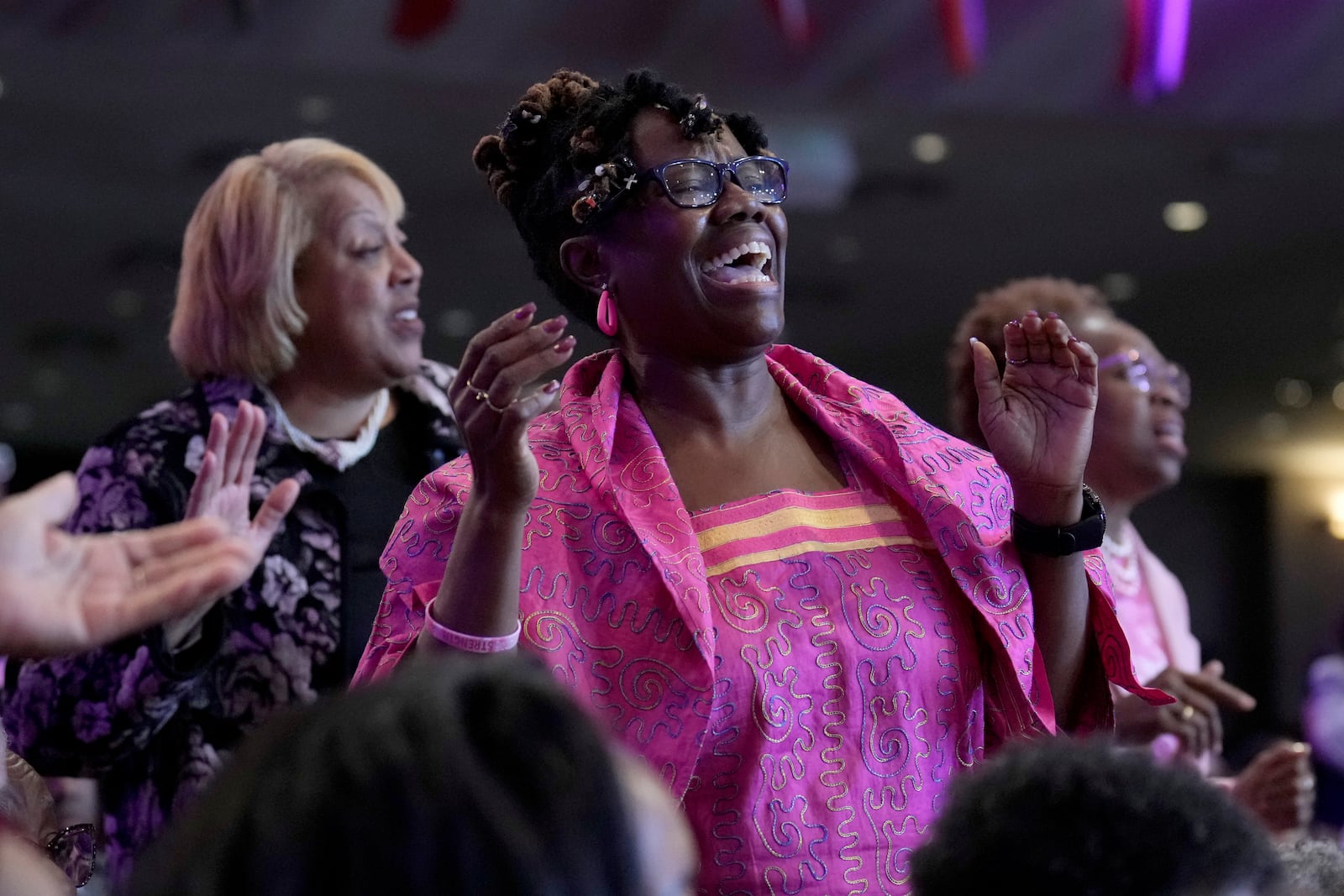 The congregation at New Birth Baptist Church in Stonecrest sang "Happy Birthday" to Vice President Kamala Harris on Sunday.