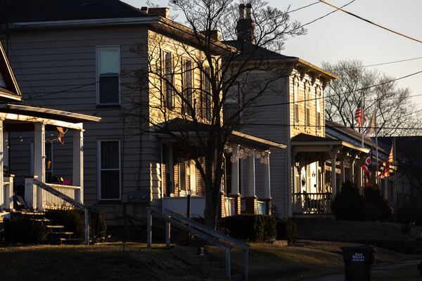 A view of East Palestine, Ohio on Saturday, February 18, 2023. (Arvin Temkar / arvin.temkar@ajc.com)