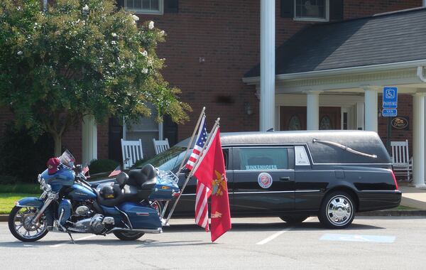 The funeral for U.S. Marine Lance Cpl. Skip Wells is today following visitation at Winkenhofer Funeral Home. Photos: Jennifer Brett