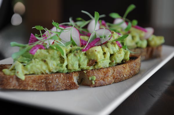 Crab and Avocado toast with lemon dijon dressing and shaved spring radishes at Murphy's.(Beckysteinphotography.com)