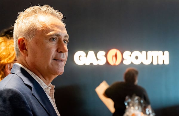 Kevin Greiner, president and CEO of Gas South, joins a media tour of Gas South's new corporate headquarters in Cobb County on Aug. 8, 2024. (Seeger Gray / AJC)