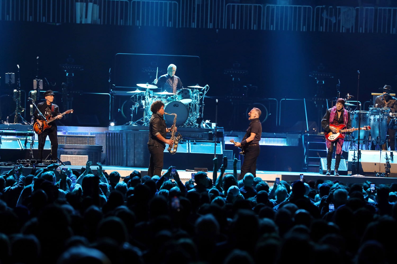 Bruce Springsteen sings "Ghosts" while he and the E Street Band rocked sold-out State Farm Arena on Friday, February 3, 2023. (Photo: Robb Cohen for The Atlanta Journal-Constitution)