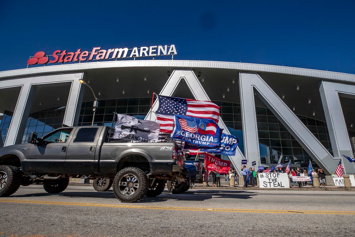 TRUMP RALLY STATE FARM