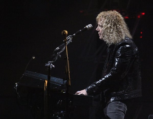  David Bryan, in his usual spot. Photo: Melissa Ruggieri/AJC