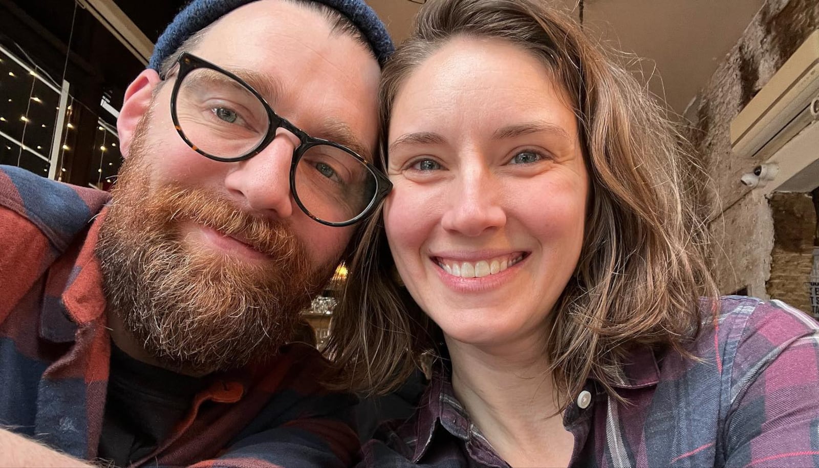 A mutual admiration exists inside this relationship.
"I think Matt’s superpower is connecting to the big ideas," Amber McGinnis says.
Matt Torney adds, "Amber is a stone-cold pro in everything that she does." Photo: Courtesy of Amber McGinnis and Matt Torney