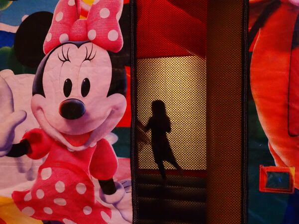 This is my "arty" shot of the day from the bounce house. CREDIT: Rodney Ho/ rho@ajc.com