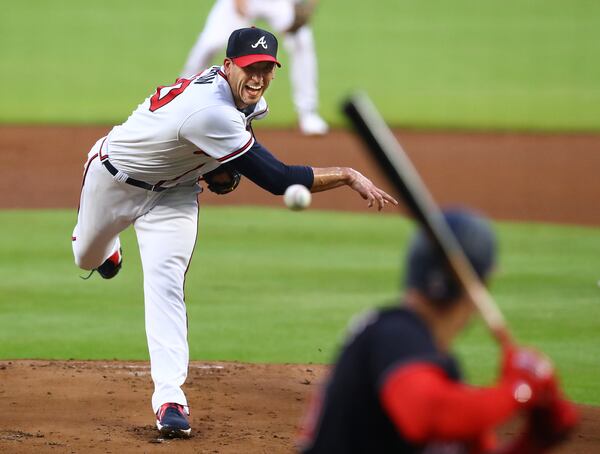 Braves starting pitcher Charlie Morton delivers against the Washington Nationals during the first inning in a MLB baseball game on Tuesday, Sept. 20, 2022, in Atlanta.   “Curtis Compton / Curtis Compton@ajc.com