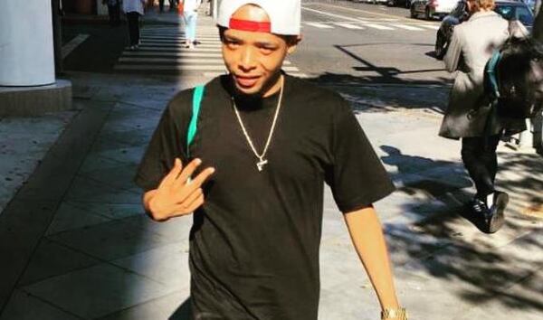 Maurice Franklin showing a hand sign in a Facebook photo. Authorities have accused him of flashing gang signs in the photos on his page, but Franklin says he isn't a gang member and was only representing the neighborhood he's from in Los Angeles, where gangs are embedded in the culture as much as music or fashion.