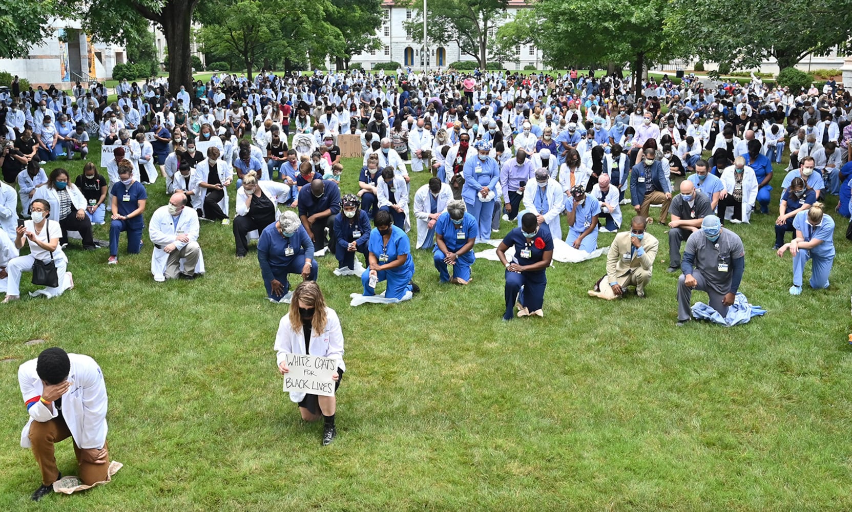 Photos: White Coats for Black Lives demonstration at Emory