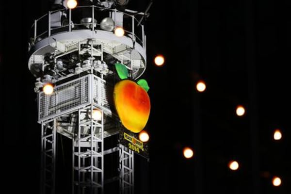 File image of the Peach Drop that welcomed 2014. 