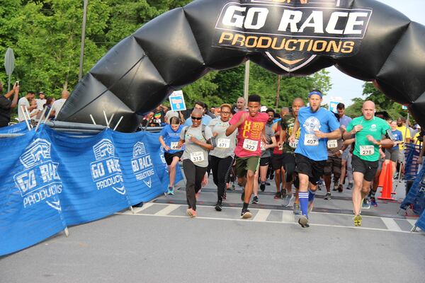 The group start of the 2019 APS Rocks and Runs 5K. Photo courtesy of Atlanta Public Schools