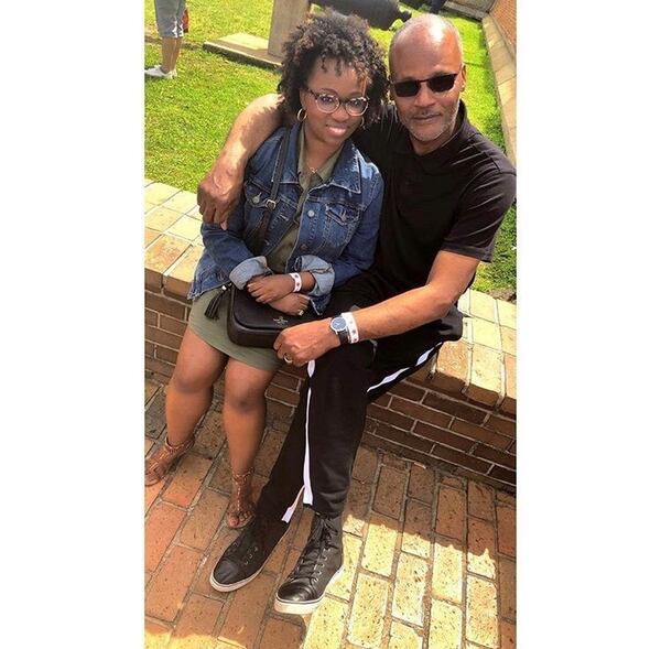 Jimmy Staples with daughter Jamila during a visit to Asha’s home in Mobile, Alabama. FAMILY PHOTO