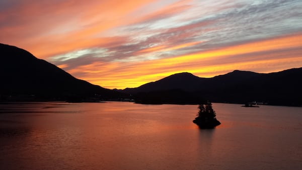 Emily D. Simerly submittd this photo she called "Dawn in Ketchikan, Alaska." "I was sitting on my cruise ship balcony enjoying a cup of coffee when this view appeared as the ship glided into town. It was glorious," she wrote.