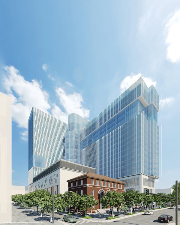 Coda, to be developed by Portman, will be the second phase of Midtown Atlanta’s popular Technology Square. Georgia Tech will occupy about half of the building, with the rest of the office space geared to major technology companies and startups. Source: John Portman & Associates.