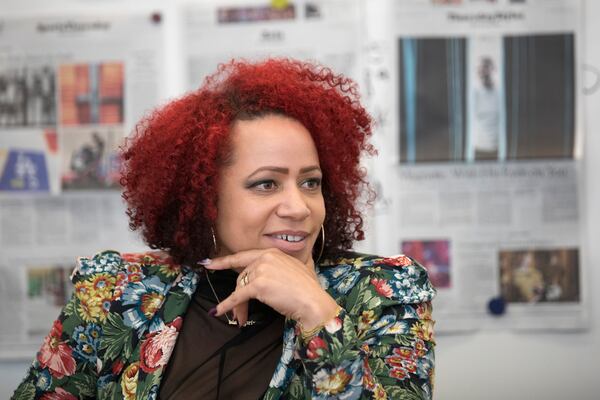 Nikole Hannah-Jones during an interview in New York, Oct. 10, 2017. (James Estrin/The New York Times)