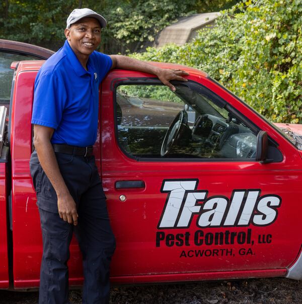 Charles Wangondu owns TFalls pest control. The name pays homage to the place he loves and has never forgotten. PHIL SKINNER FOR THE ATLANTA JOURNAL-CONSTITUTION