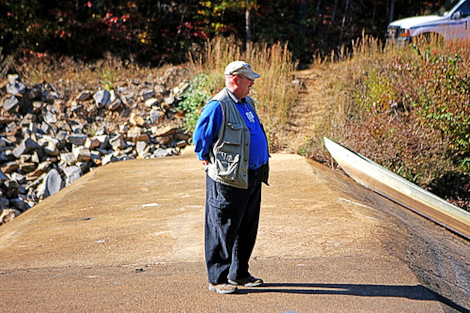 The Dog River Reservoir goes dry