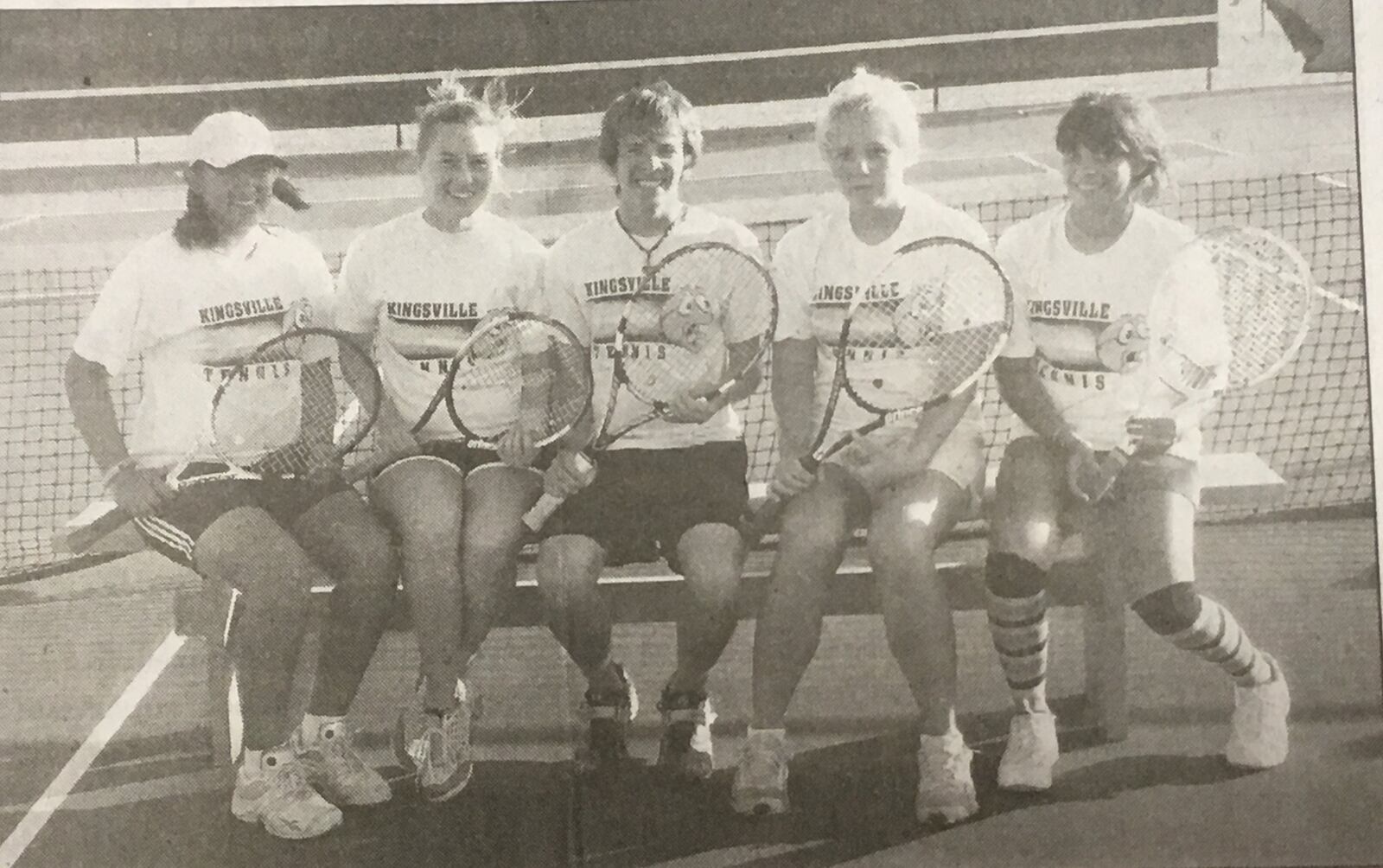 Reality Winner, second from right, sits with members of her tennis team in this photo that ran in 2009 in the Kingsville Record and Bishop News. She was extremely competitive on the court, friends recall.