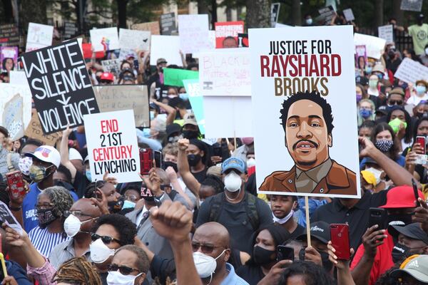 Thousands attended a rally Monday that included a march to the State Capitol. (Photo: Steve Schaefer/For The AJC)