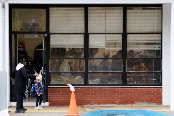 Laurel Ridge Elementary School faculty work during students’ dismissal on Tuesday, January 17, 2023. Improvements to school facilities have been an issue in DeKalb, where a series of outgoing problems have delayed the replacement of lead-tainted windows. Miguel Martinez / miguel.martinezjimenez@ajc.com