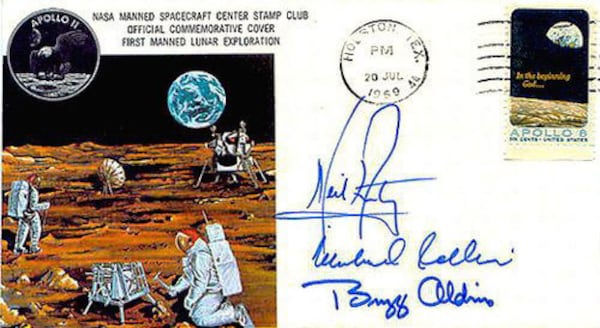 Neil Armstrong life insurance autograph.