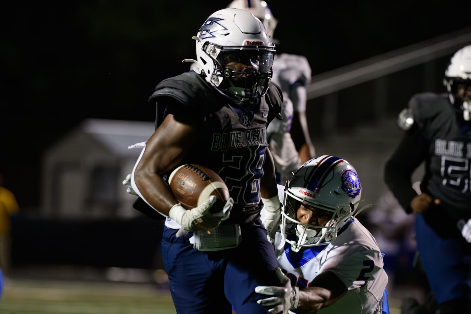 Norcross's Kevin Maven-Winchester runs the ball during the Peachtree Ridge at Norcross football game, October 27, 2023. (Jamie Spaar for the Atlanta Journal Constitution)