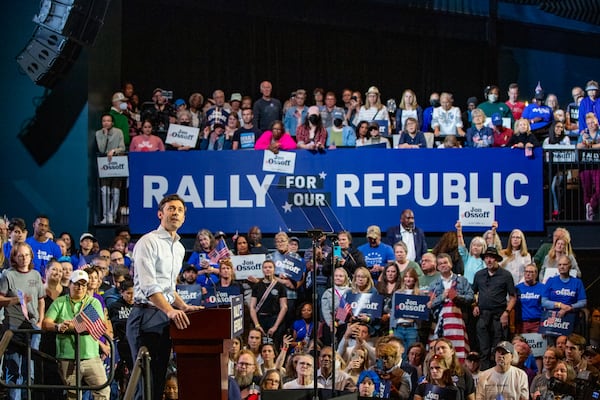 U.S. Sen. Jon Ossoff, a Georgia Democrat, held a “Rally for the Republic” at The Eastern on Saturday.