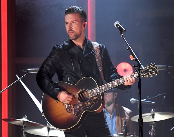 T.J. Osborne, of Brothers Osborne, performs at the 56th annual Academy of Country Music Awards on Sunday, April 18, 2021, at the Ryman Auditorium in Nashville, Tenn. (Photo by Amy Harris/Invision/AP)