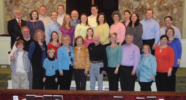 Lynsey Bethel and her choir after meeting with former President Jimmy Carter.