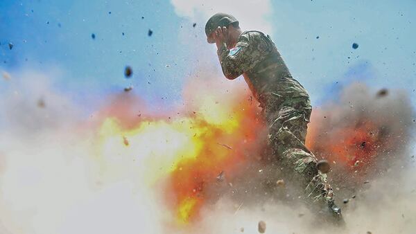 A mortar tube accidentally exploded during a live-fire training exercise, killing Clayton and four others. (Photo taken by Spc. Clayton)