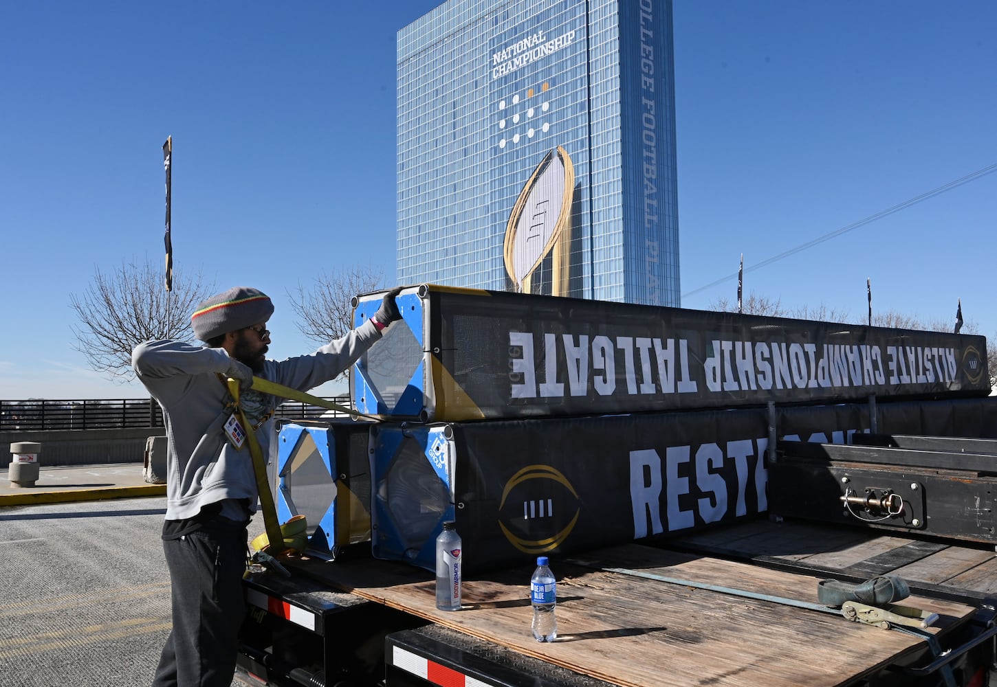 Downtown businesses during college football championship