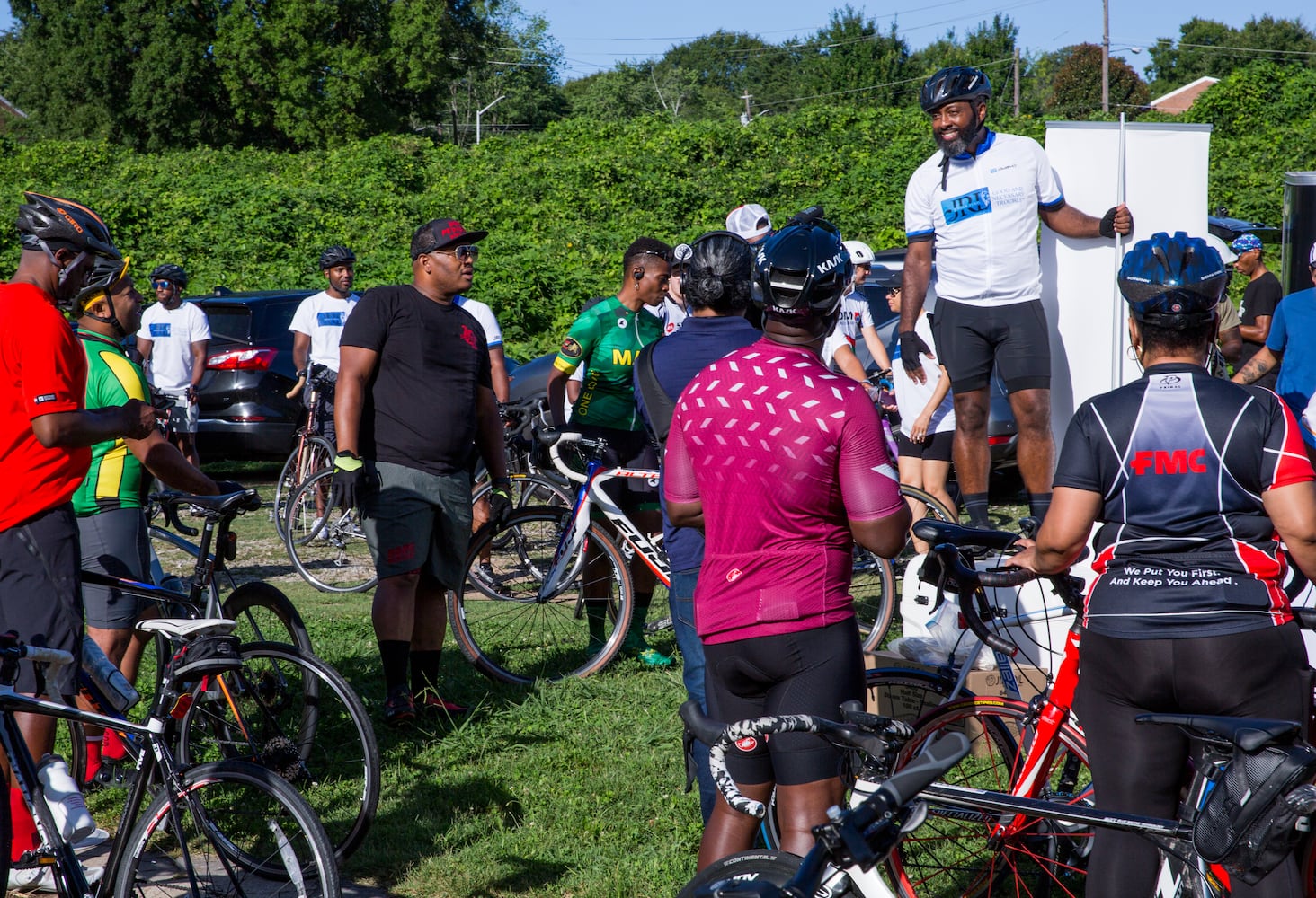 John Lewis memorial bike ride on the anniversary of his death.