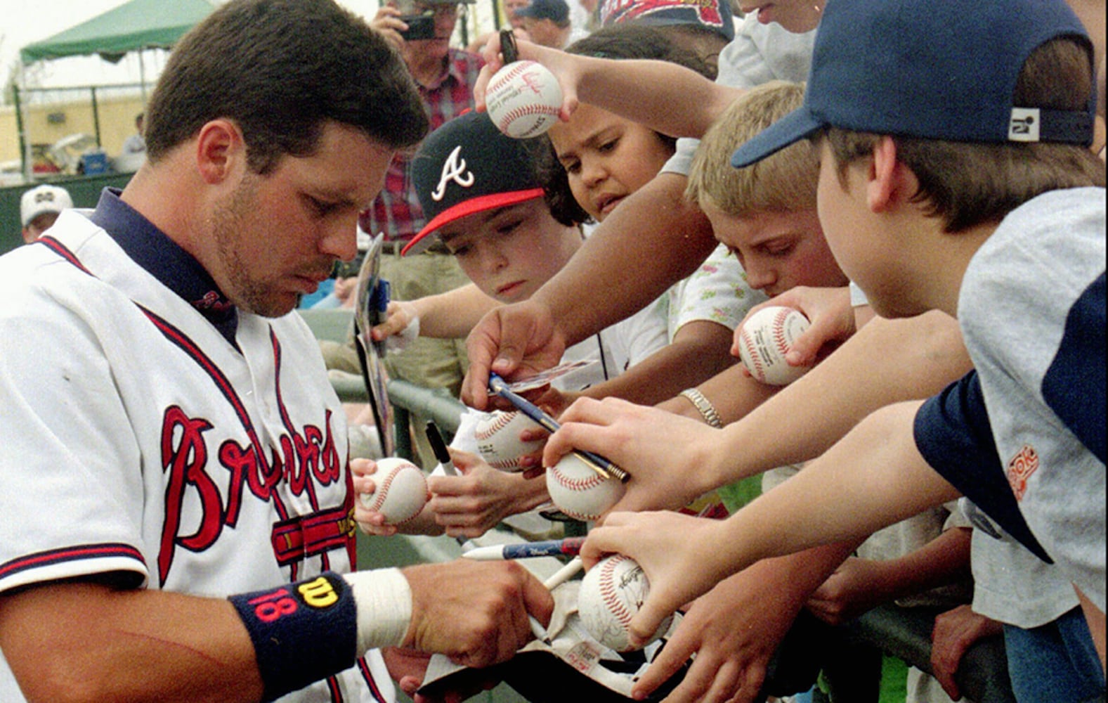 Klesko spent eight years with Braves