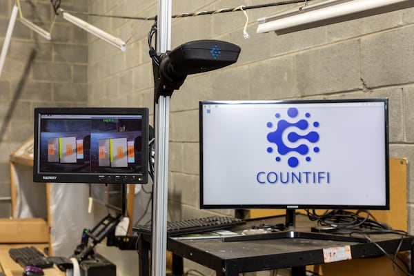 A display of Countifi’s inventory management system at ECOMSPACES’ warehouse in Atlanta on Thursday, Dec. 21, 2023. (Arvin Temkar / arvin.temkar@ajc.com)