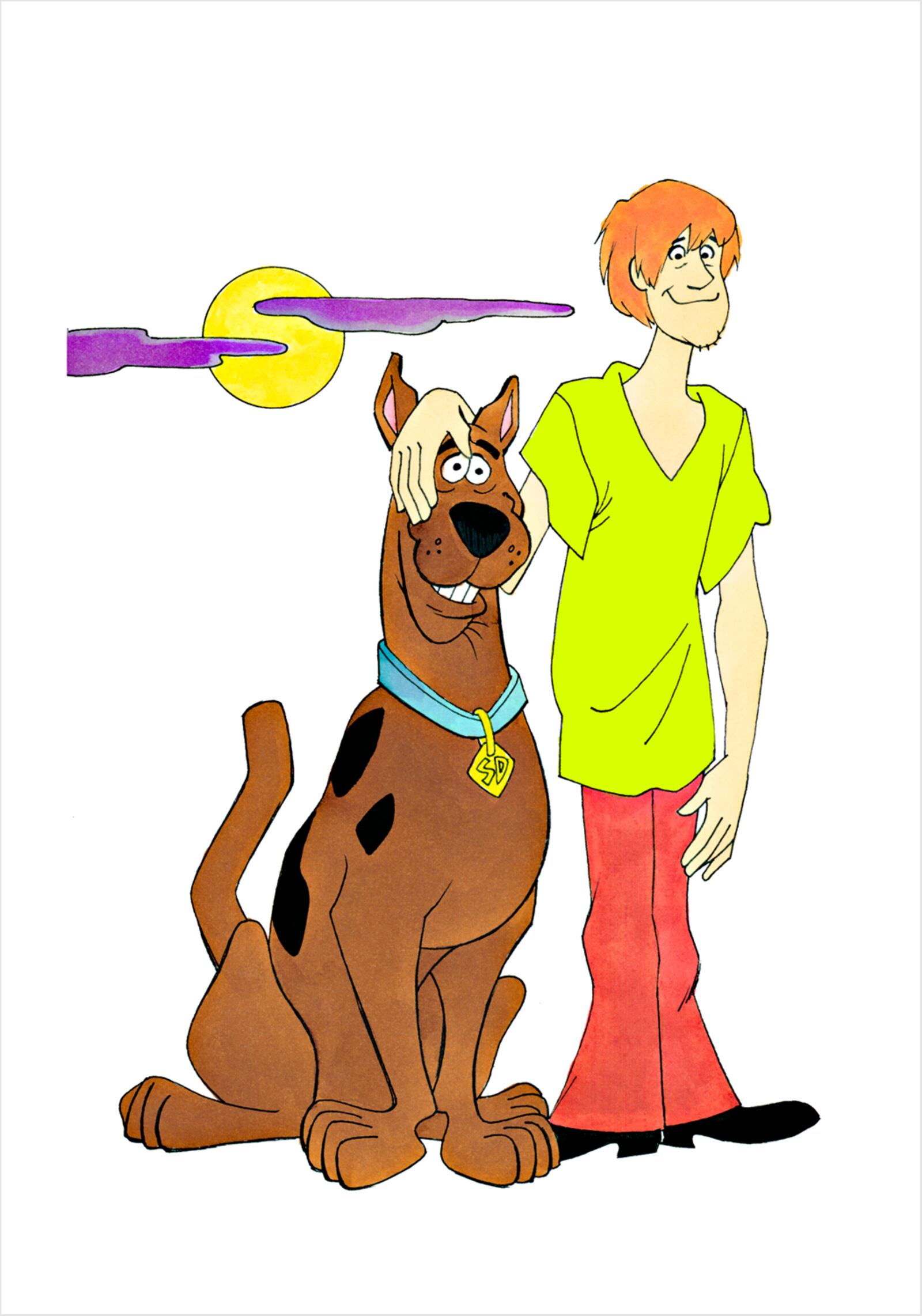 Scooby Doo and Shaggy, courtesy of artist Ron Campbell.