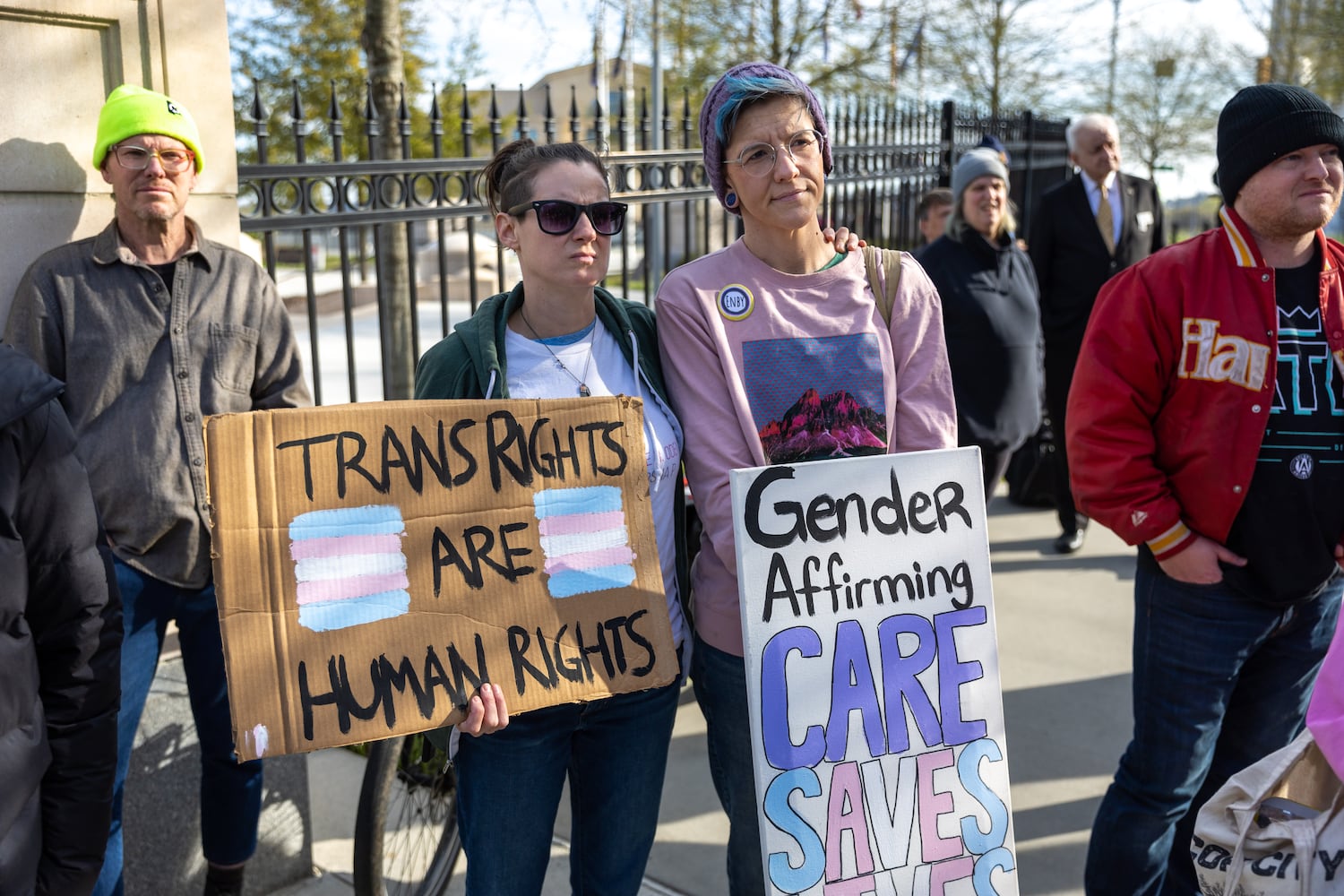 Demonstrators rally at the Capitol