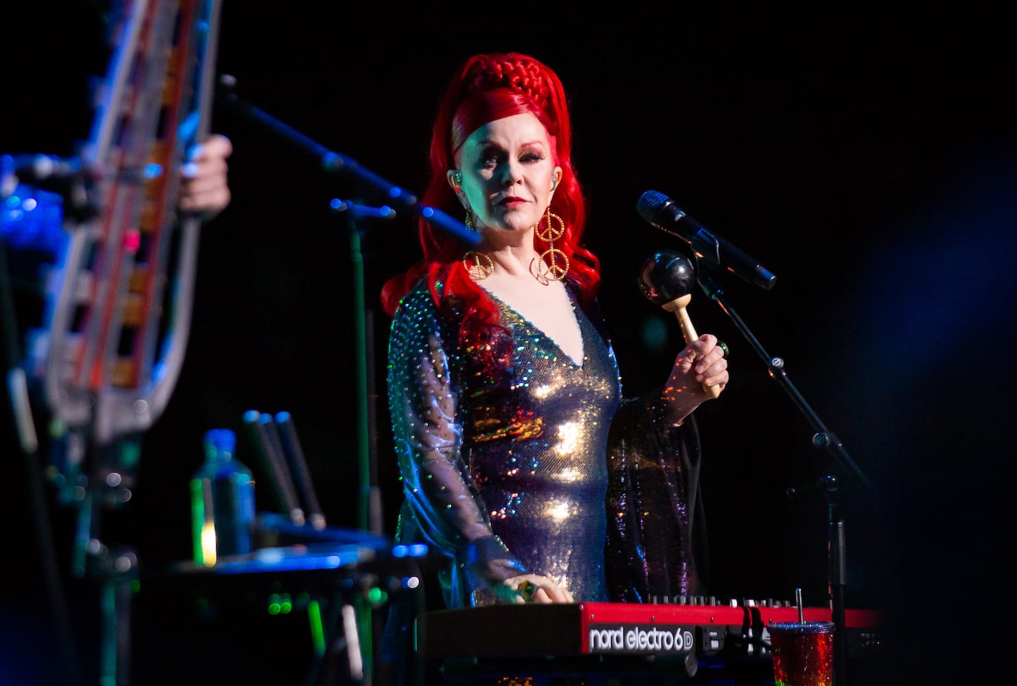 Kate Pierson of the B-52s performs on the band's farewell tour at the Fox Theatre on Friday, January 6, 2022. The band's three final Atlanta dates are Friday-Sunday, Jan. 6-8.  KC and the Sunshine Band were the special guests for the three sold-out shows. (Photo: Ryan Fleisher for The Atlanta Journal-Constitution)