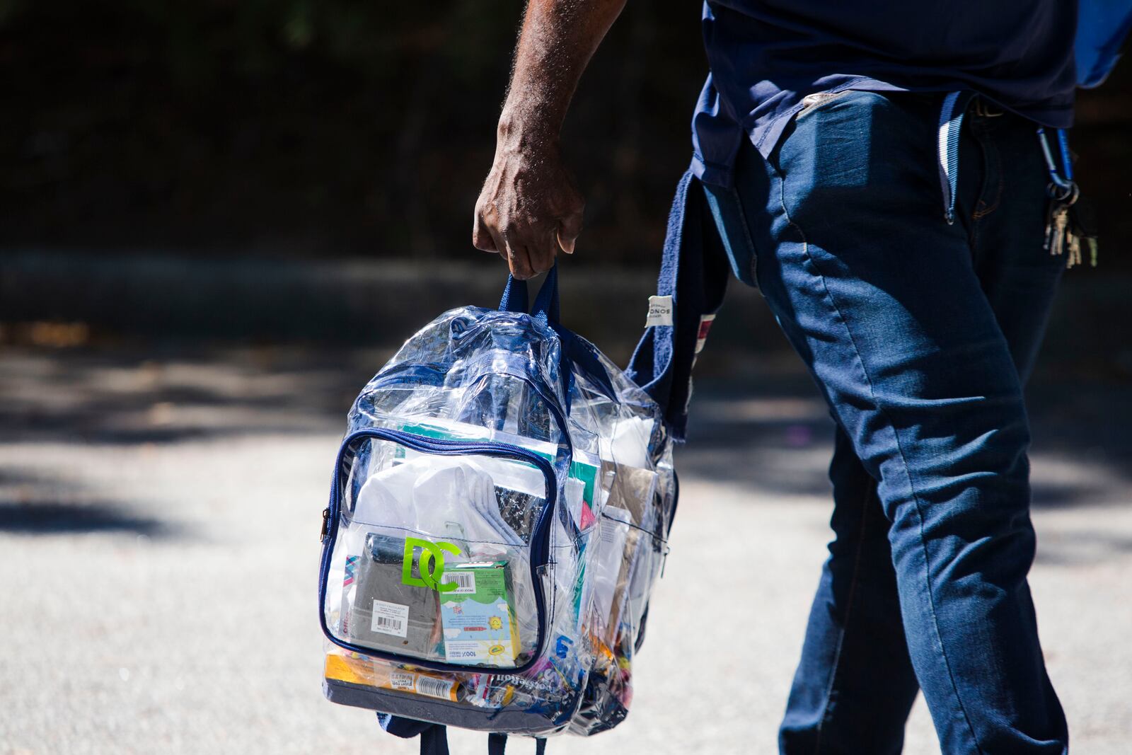 The Gwinnett County School District is considering requiring students have clear backpacks in an effort to improve school security. (CHRISTINA MATACOTTA FOR THE ATLANTA JOURNAL-CONSTITUTION)