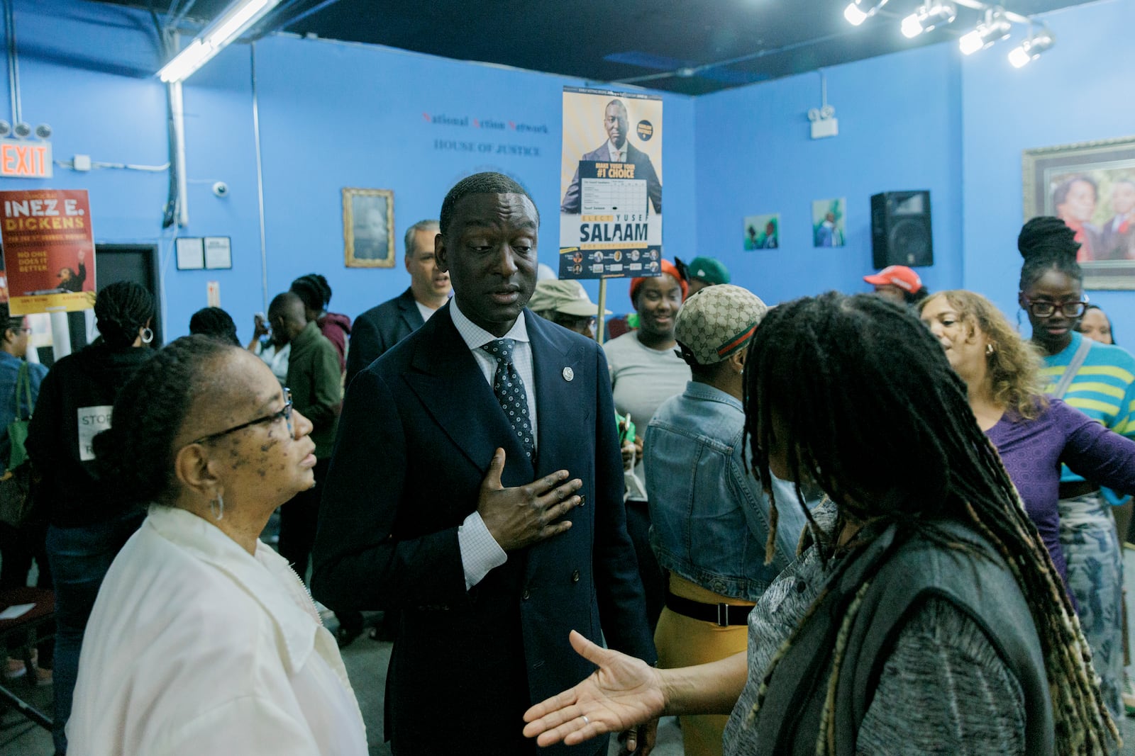 New York City Councilman Yusef Salaam is featured in campaign ads for Vice President Kamala Harris.