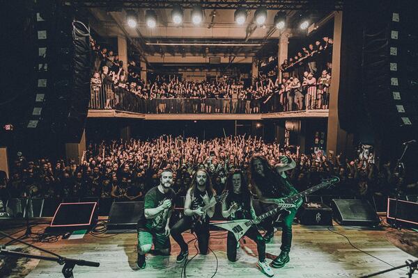 Paladin at the Masquerade on Sept. 11, 2021, with a packed house behind them.