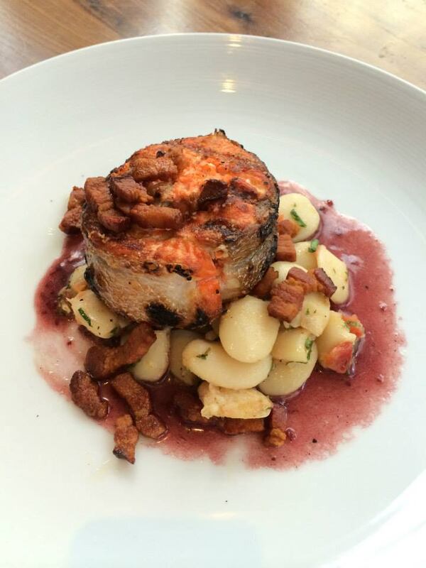 Lure's red wine salmon dish