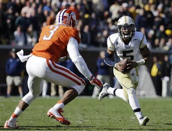 Georgia Tech quarterback Justin Thomas is just one of several standout Yellow Jackets who was recruited by former Tech assistant and current Florida State defensive coordinator Charles Kelly (ASSOCIATED PRESS).