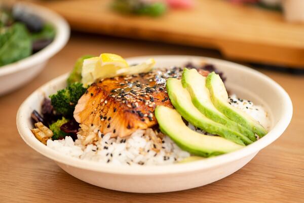 Sukoshi You Know What I'm Salmon Bowl. Photo credit- Mia Yakel.