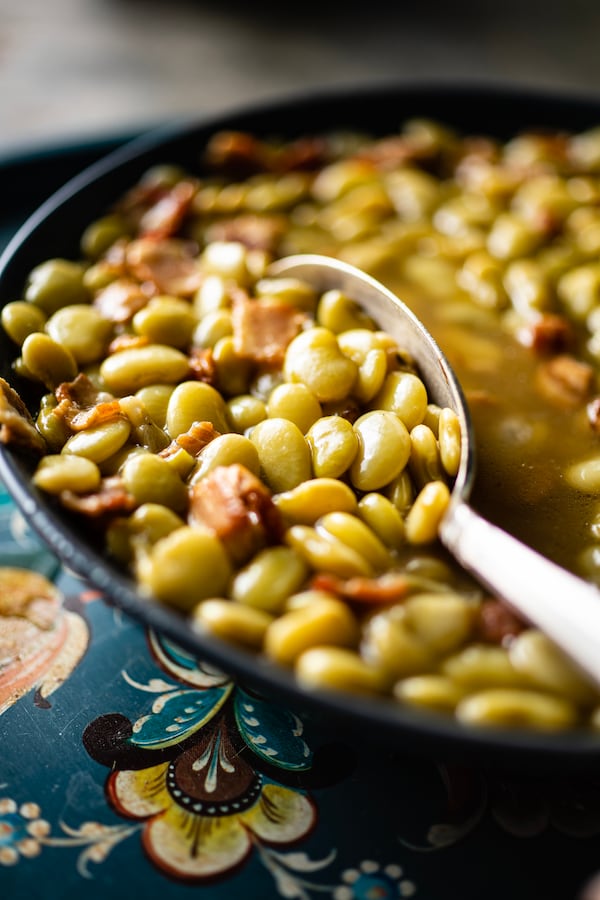 Southern-Style Baby Lima Beans, made with frozen lima beans, is a simple yet flavorful side dish. (Courtesy of America's Test Kitchen/Steve Klise)