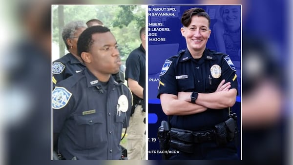 Former Cpl. Darryl Repress, left, and former Detective Ashley Wood were both fired by the Savannah Police Department in 2023 following allegations of lying and misconduct. (Savannah Police Department)