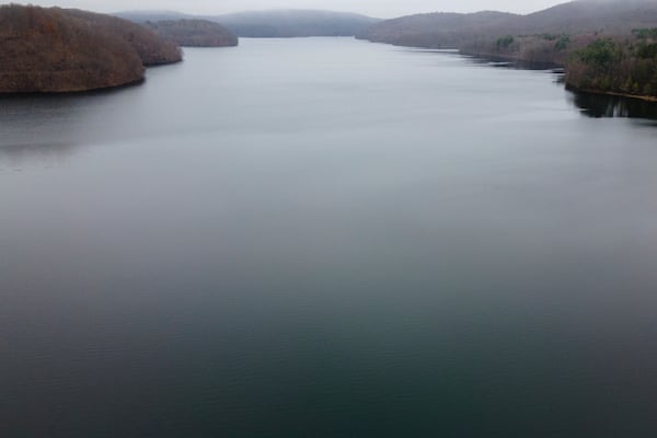 The New Croton Reservoir that supplies part of New York City's drinking water is seen in Cortlandt, N.Y., on Thursday, March 20, 2025. (AP Photo/Ted Shaffrey)