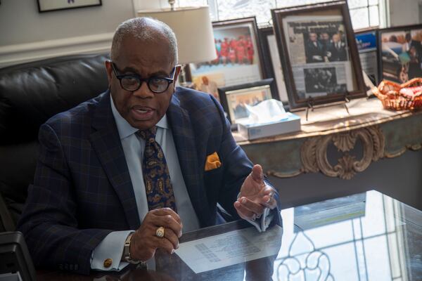 Willie A. Watkins speaks about the family's mortuary business at the Willie A. Watkins Funeral Home in Atlanta's West End community, Tuesday, July 21, 2020. (ALYSSA POINTER / ALYSSA.POINTER@AJC.COM)